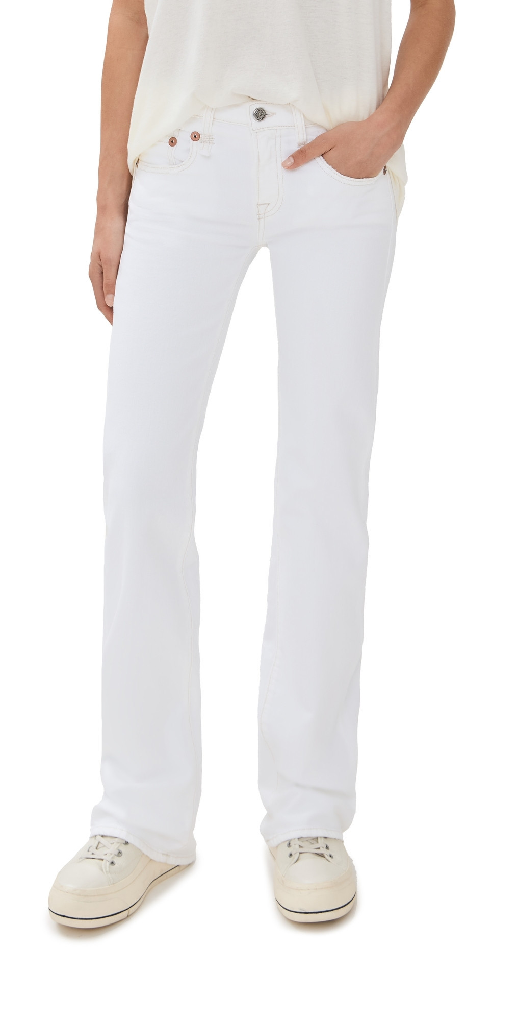 R13 Boy Flare Jeans Aerin White Stretch 27 | Shopbop