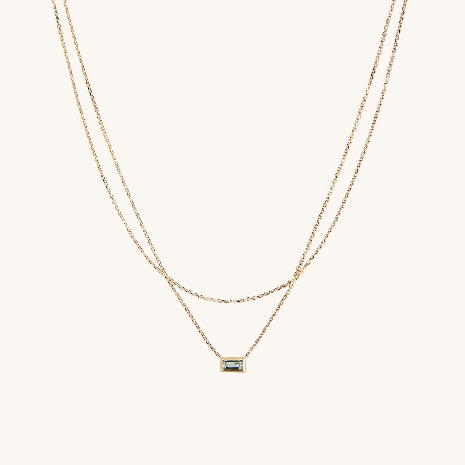 Layered Aquamarine Necklace - $148 | Mejuri (Global)