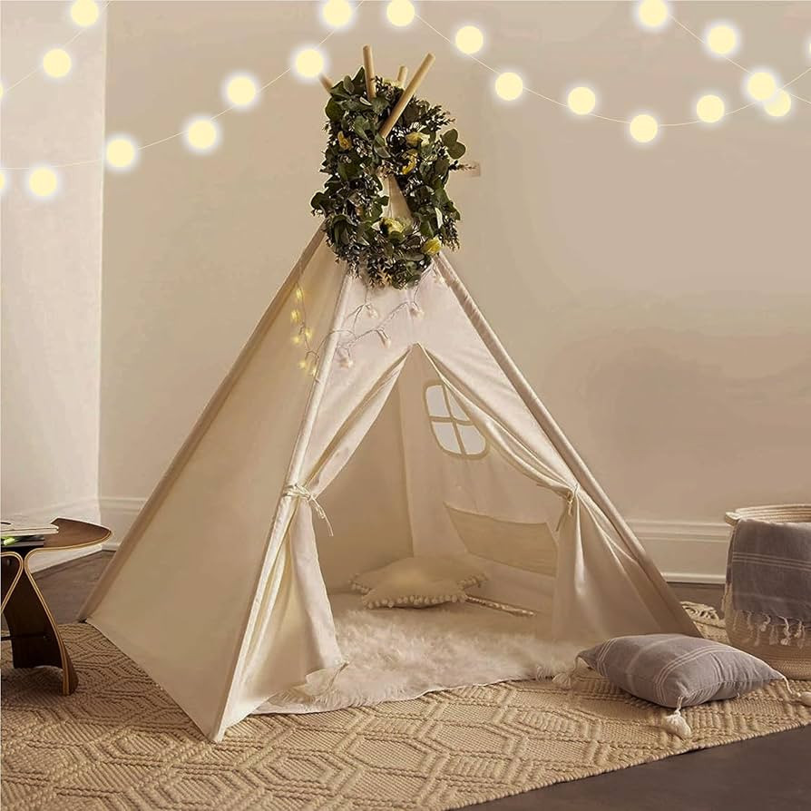 Kids Teepee Tent for Kids - with Light String | Play Tent | Toddler Teepee Shelter for Girls & Bo... | Amazon (US)