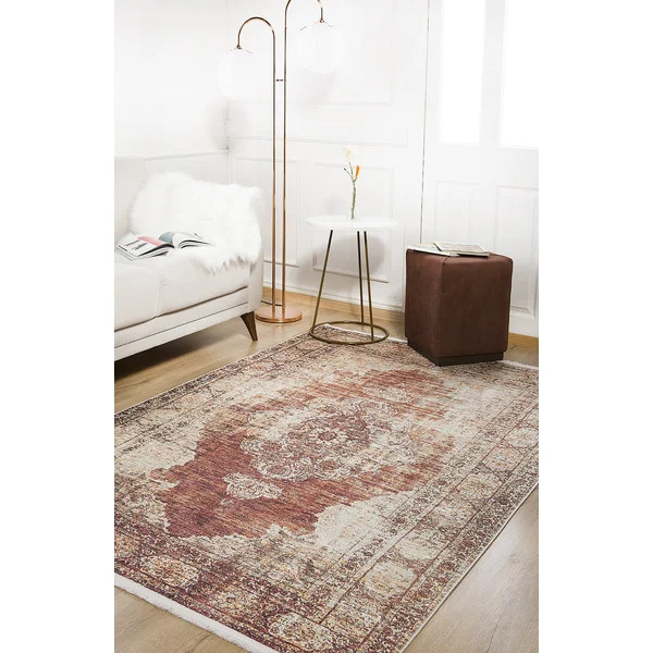 Rarden Orange/Beige Area Rug | Wayfair North America