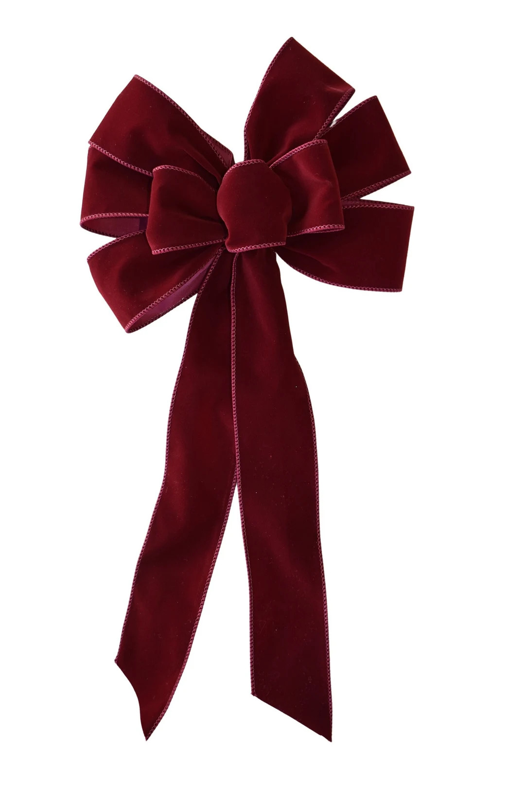 Lazo de terciopelo burdeos oscuro con alambre Lazo hecho a mano Lazo para exteriores Lazo navide... | Etsy (US)