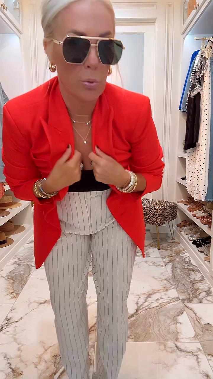 I can’t get over the price of this blazer and pants!!! Both true to size