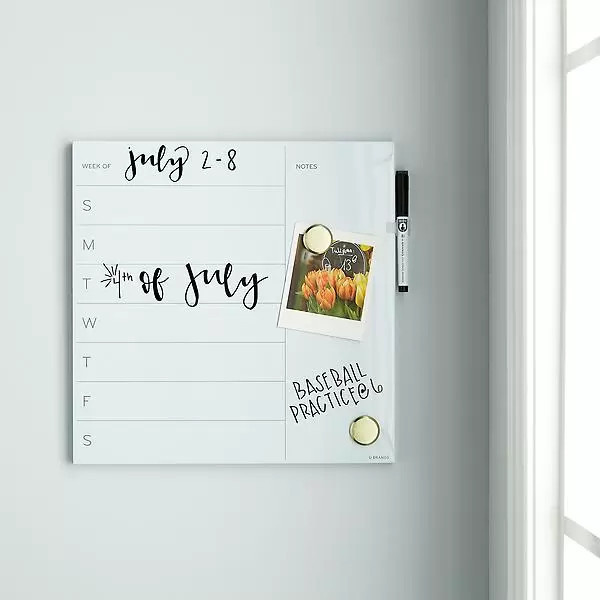 U-Brands White Square Weekly Dry Erase Board | The Container Store