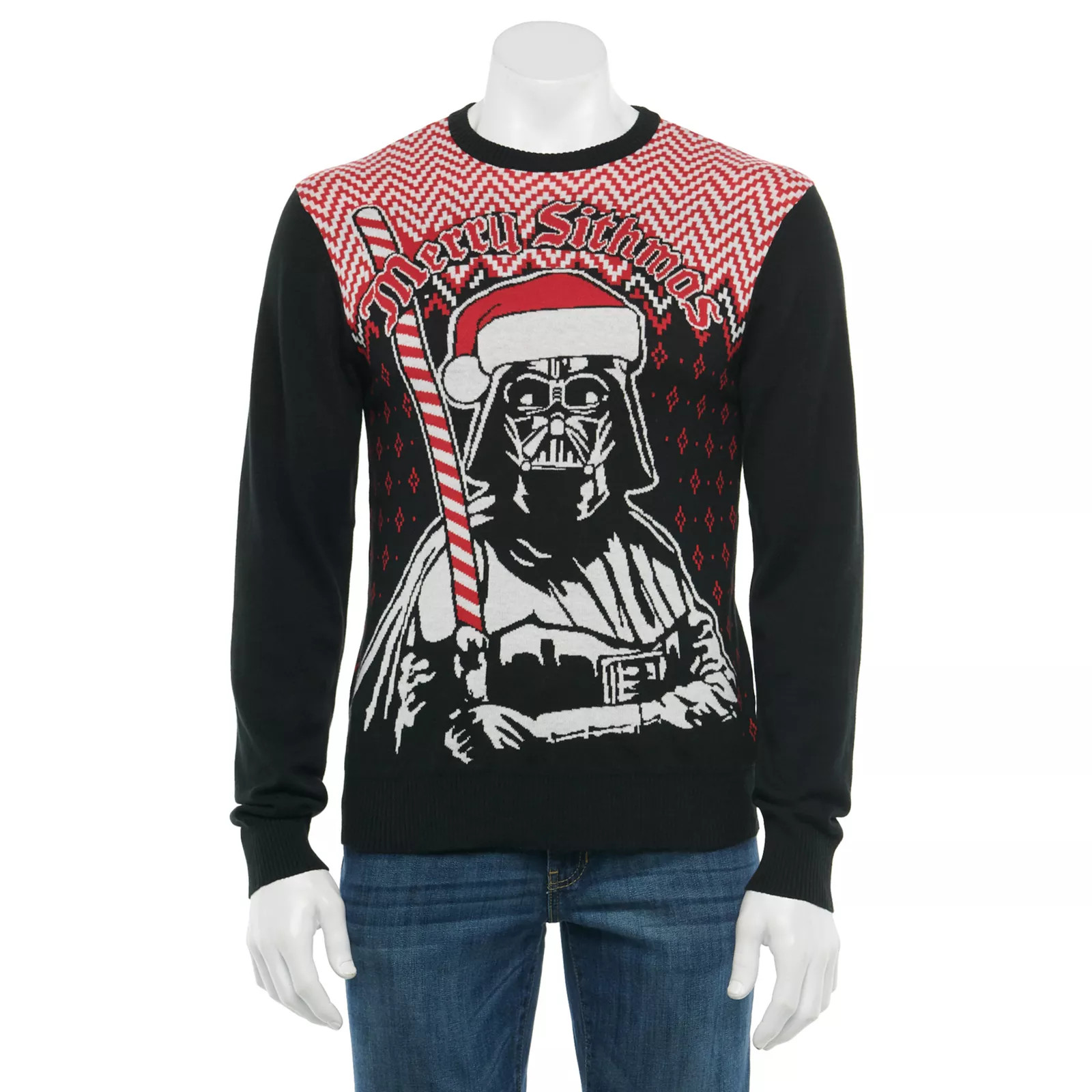 Men's Star Wars Darth Vader Santa Christmas Sweater, Size: Small, Black | Kohl's