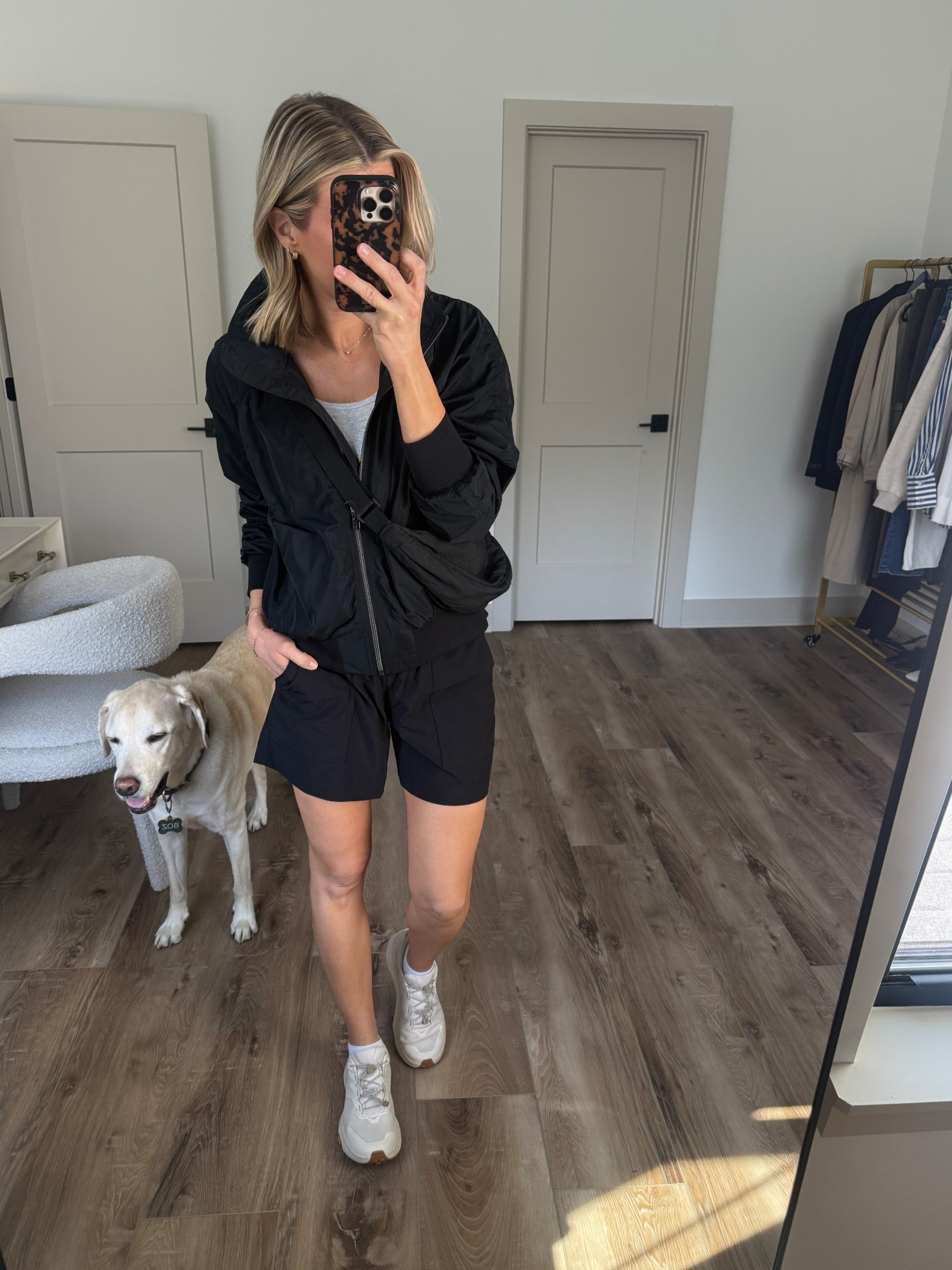 Wearing xxs shorts, small sports bra, 2 tank, small jacket, sneakers tts

#LTKootd #LTKActive #LTKOver40