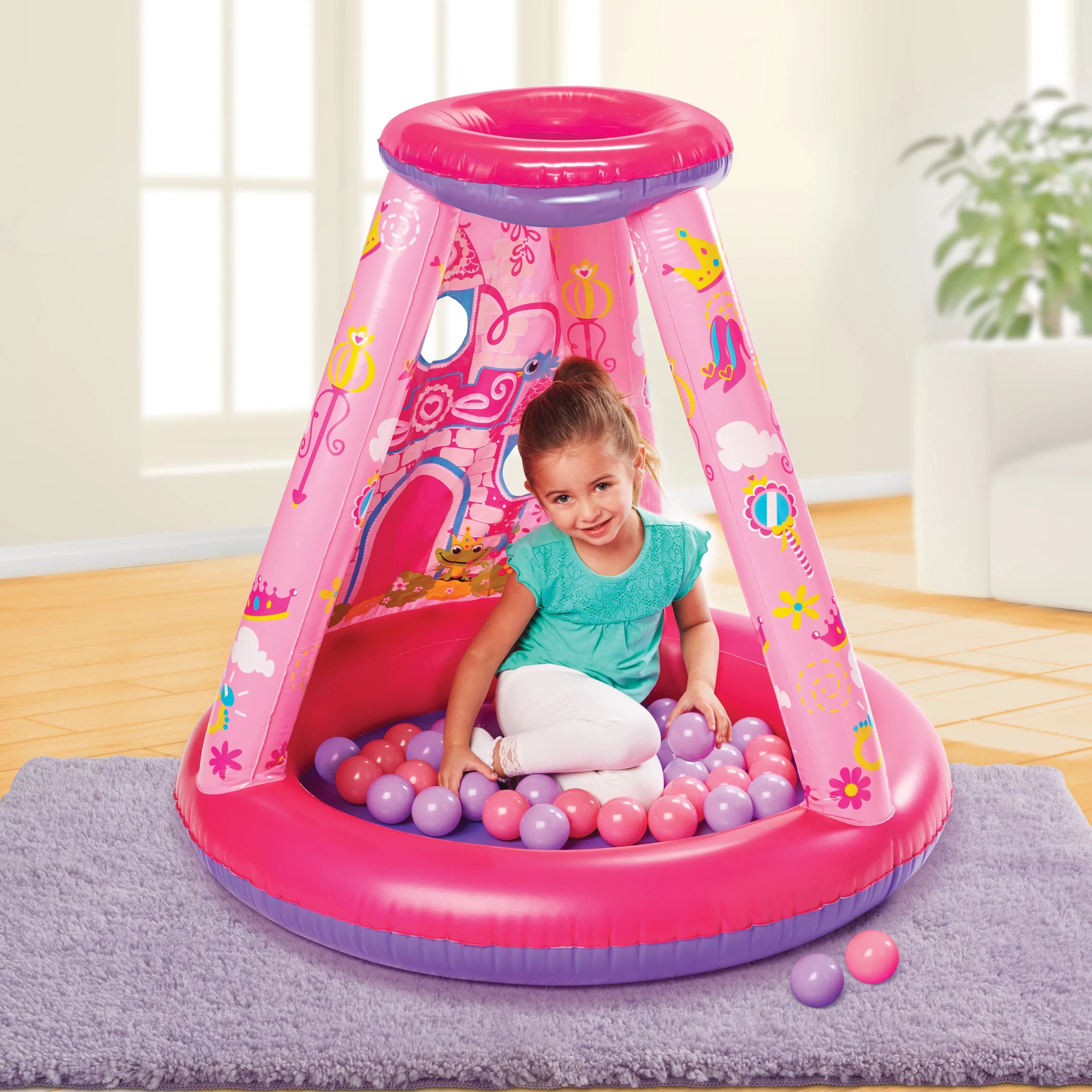 Kid Connection 37.5" Princess Ball Pit with 30 Soft-Touch Balls Included, For Children Ages 18 mo... | Walmart (US)