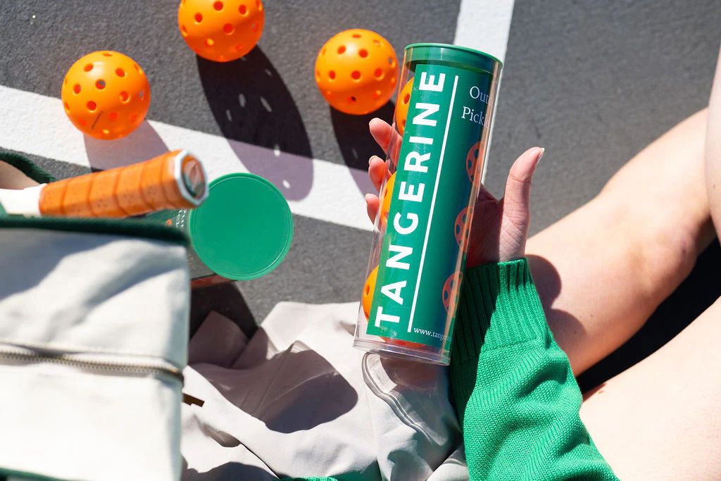 3 Pack Container of Pickleballs | Tangerine Paddle