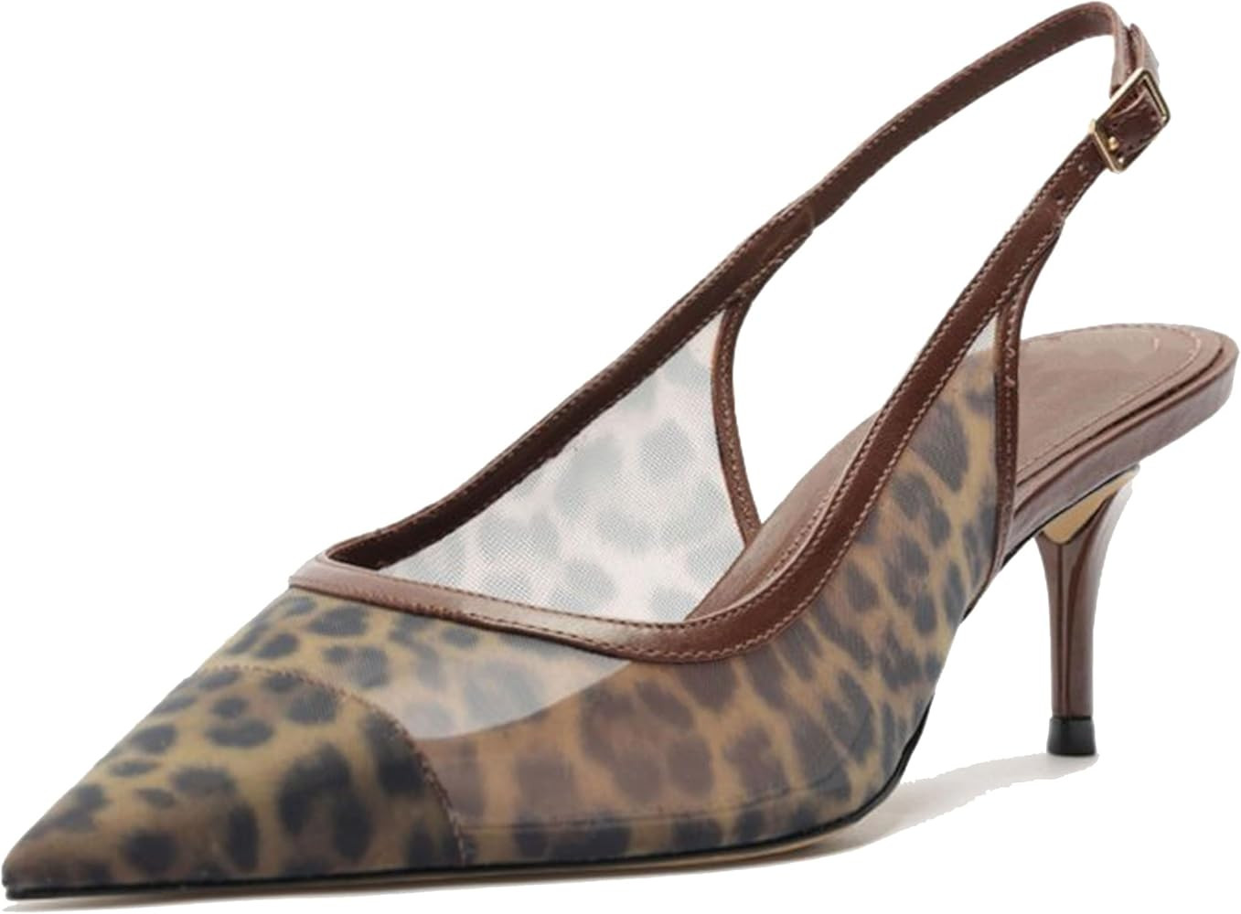 Mesh Kitten Heels for Women Slingback Design with Pointed Toe Breathable and Stylish Elegant Low ... | Amazon (US)