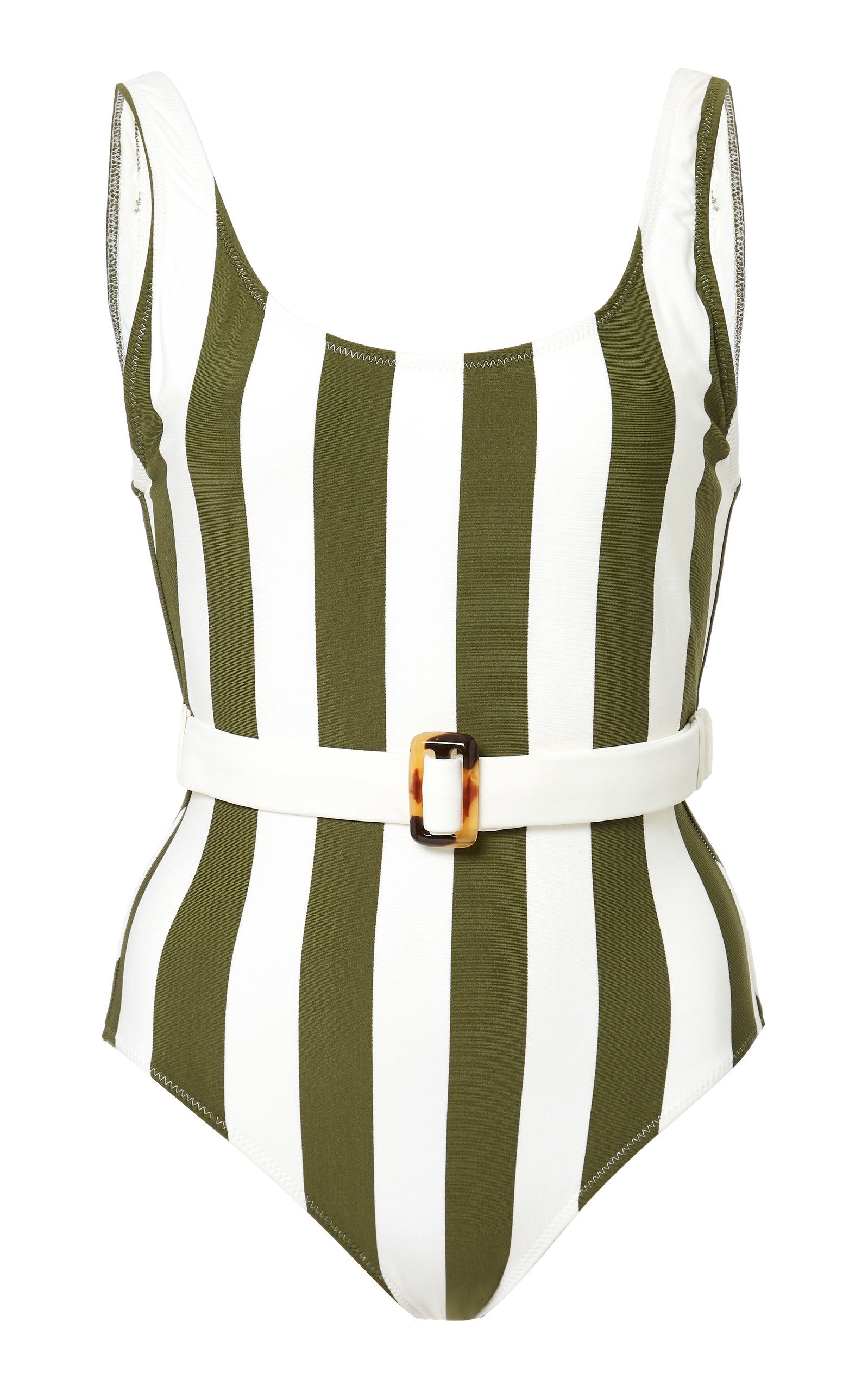Solid & Striped The Anne Marie Belted Striped One-Piece Swimsuit | Moda Operandi Global