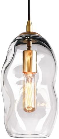 Modern Pendant Lights Kitchen Island Large Gold Hanging Light Fixtures for Dining Table Blown Art... | Amazon (US)
