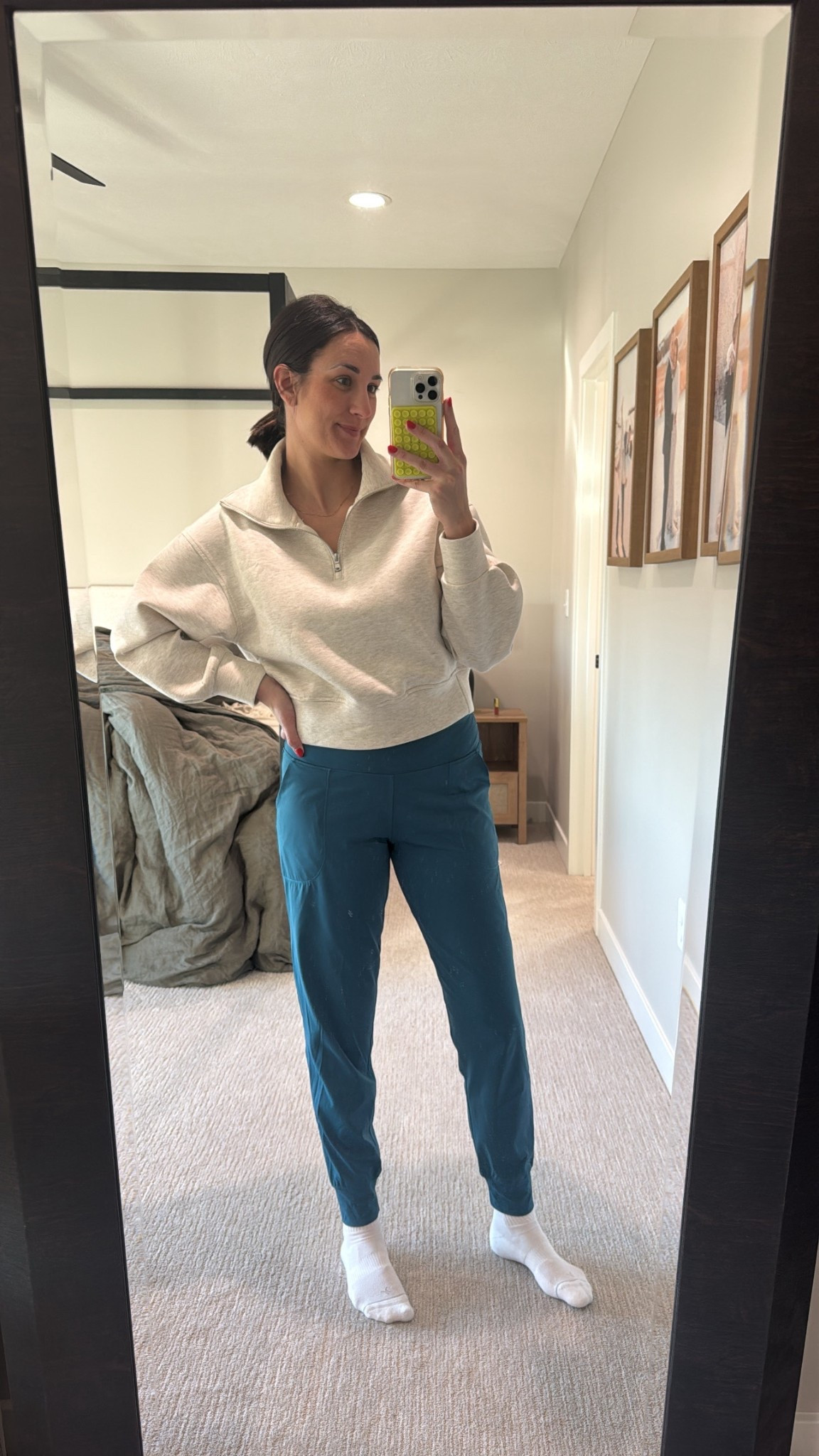 Casual outfit of the day! Wearing size small in half zip and size medium in joggers. 

#LTKActive #LTKdayinmylife #LTKootd