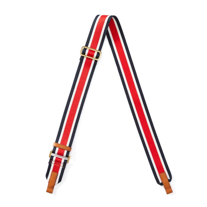 Build Your Bag Crossbody Strap, 5 Stripe Twill | Mark and Graham