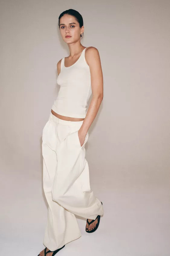 RUSTIC RIBBED TOP | Zara UK