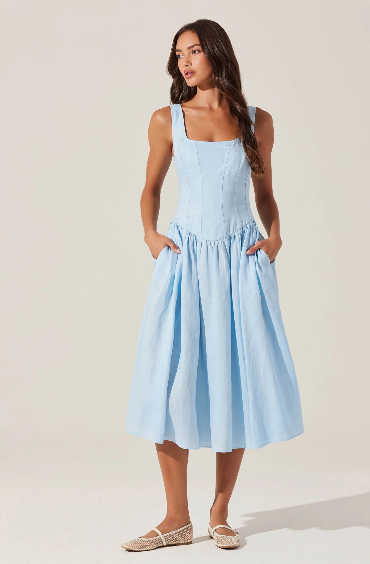 Thierry Linen Midi Dress | ASTR The Label (US)