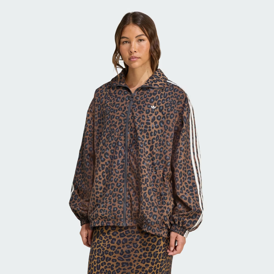 adidas Leopard Firebird Oversized Tracktop Multicolor 2XS Womens | adidas (US)