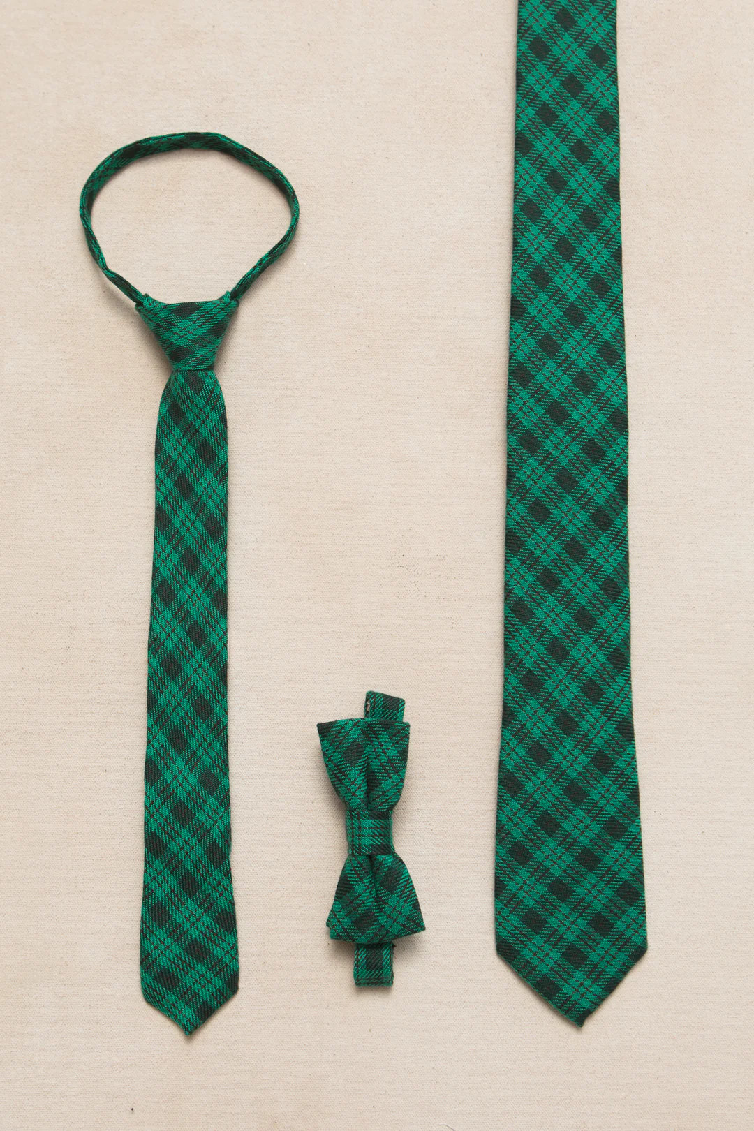 Ties in Cupcake Bright Green Plaid - FINAL SALE | Ivy City Co