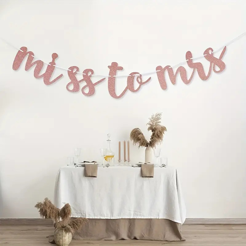 Rose Golden Miss Mrs Pull Flag Bachelorette Party Decor - Temu | Temu Affiliate Program