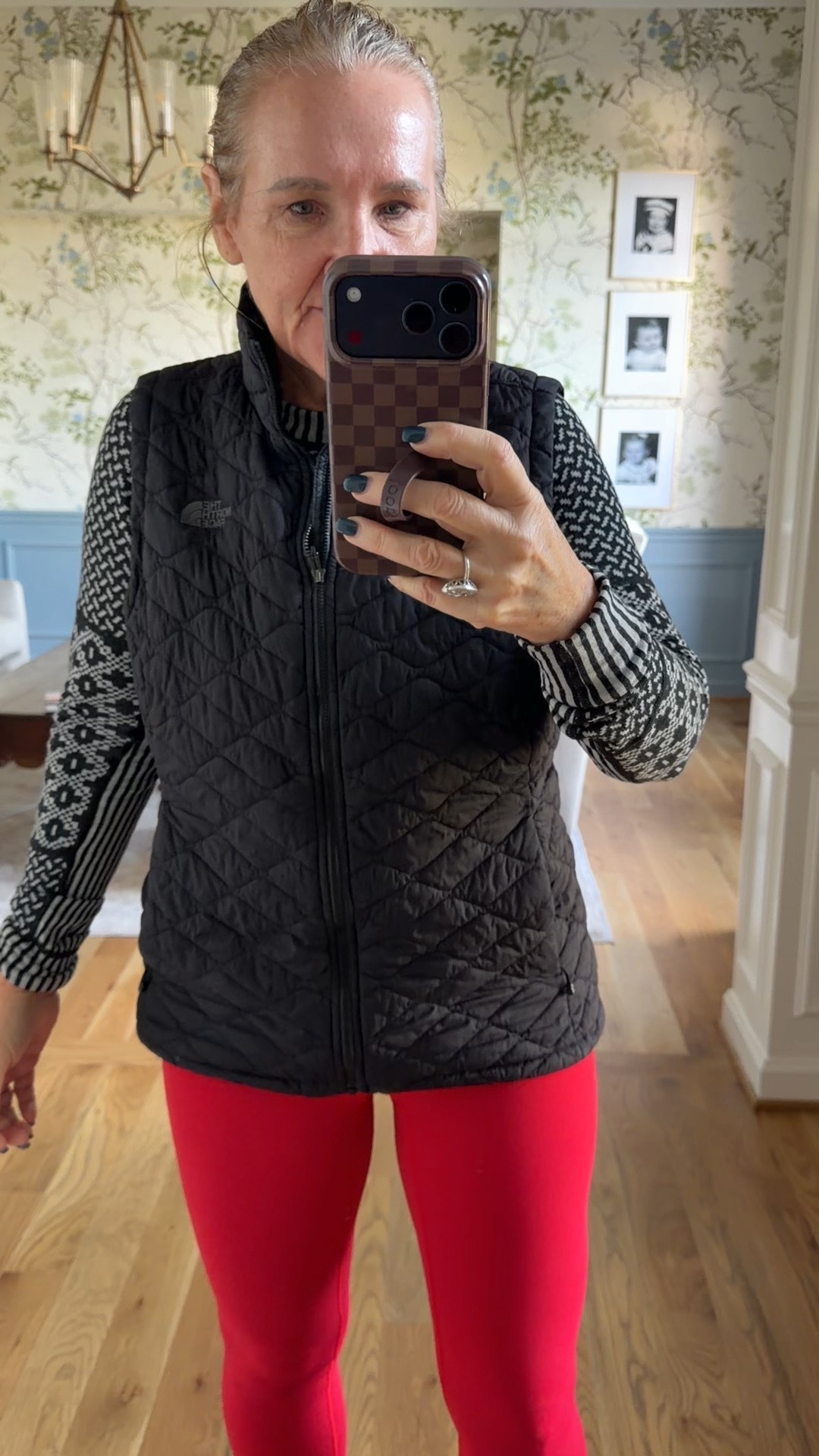 What I wore on my outdoor run today. Linking a similar vest. This Marina Will base layer is great for ski skiing snowshoeing hiking all outdoor activities wearing a medium.
Leggings size medium

#LTKmorningroutine #LTKfitnessgoals #LTKOver40