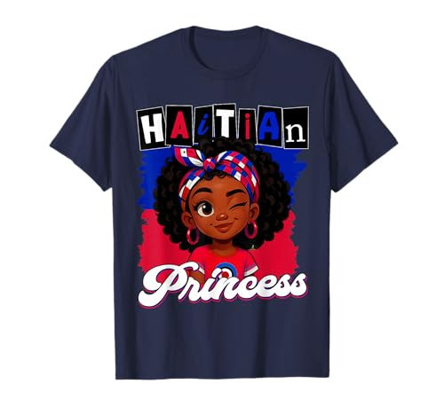 Haitian Princess Ayiti Pride Haiti Flag Day Girls Gifts T-Shirt | Amazon (US)