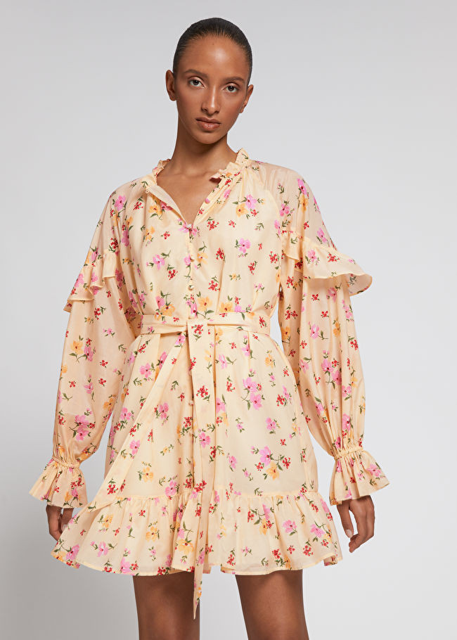 Relaxed Frill Detail Voluminous Dress | & Other Stories US