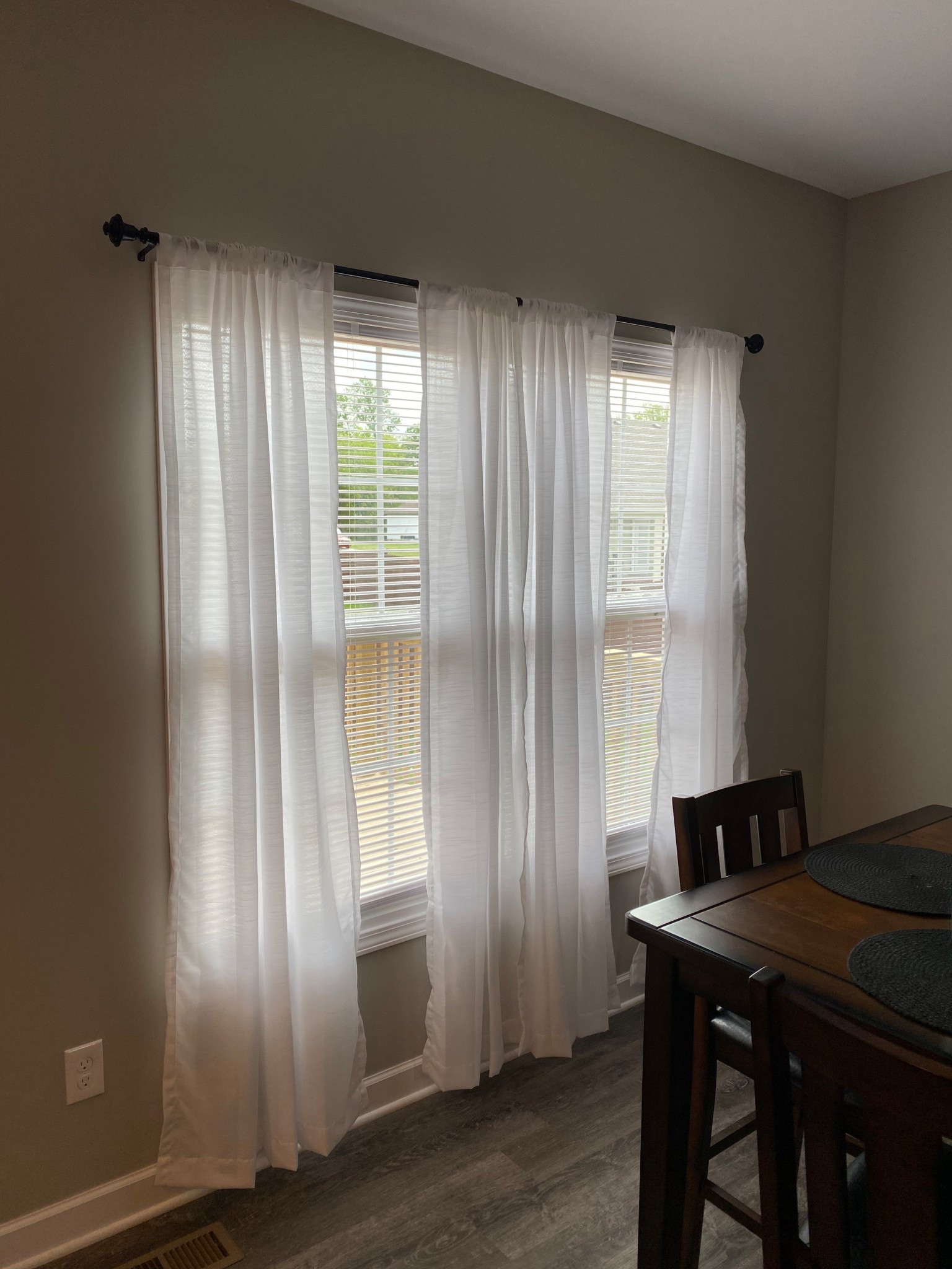 One of the first things I do each morning - open the blinds & curtains and let that sunshine in ☀️☀️
Sheer curtains, white curtains, blind, window treatments, curtain rod

#LTKHome