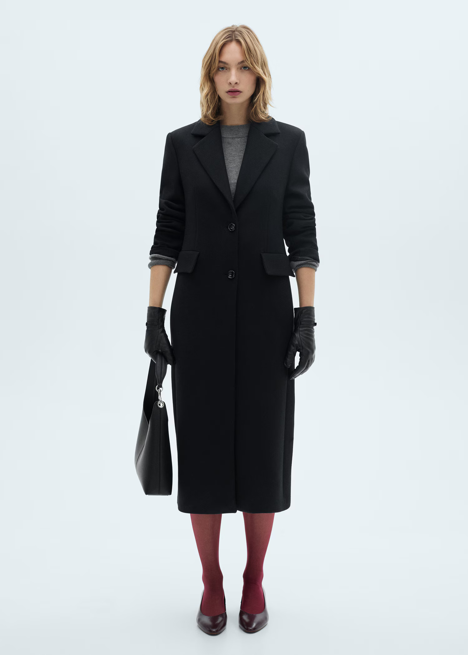Structured wool coat - Women | MANGO United Kingdom | MANGO (UK)