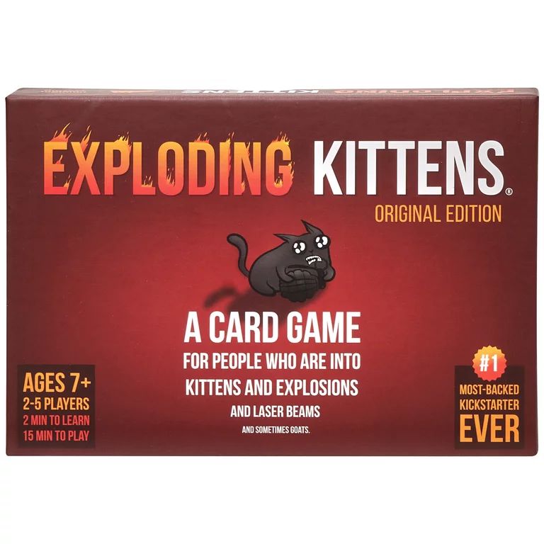 Exploding Kittens Original Edition Party Card Game, 15 Mins, Ages 7 and up, 2-5 Players. | Walmart (US)