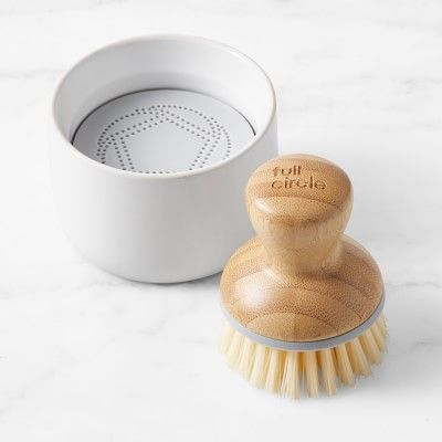 Full Circle Bubble Up Dish Brush Set with Ceramic Soap Dish | Williams-Sonoma