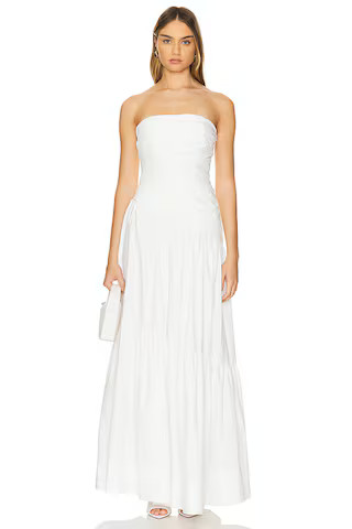 Shona Joy Maiori Strapless Tiered Maxi Dress in Ivory from Revolve.com | Revolve Clothing (Global)