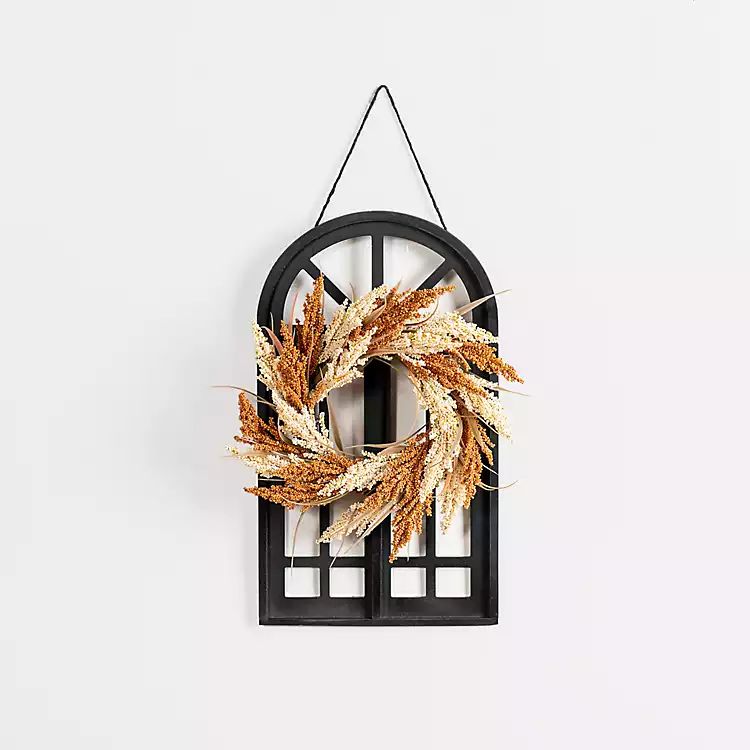 Windowpane Wheat Wreath Wall Plaque | Kirkland's Home