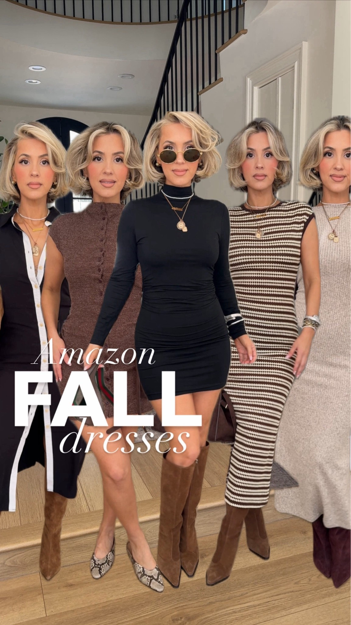Amazon fall dresses I’ll be wearing ON REPEAT 😎🖤 

Wearing a small on everything! 
The black and white button dress — I cinched the waist by using the clip linked below!

 Amazon fall dresses for every occasion 🍂 From casual everyday looks and work outfits to date night, church, brunch, Thanksgiving and holiday plans—these are versatile fall wardrobe staples you can style now and wear straight into winter.

Amazon fall dresses, fall outfit ideas, casual fall dresses, sweater dresses, knit dresses, transitional fall outfits, fall wardrobe staples, everyday dresses, work dresses, date night dresses, church dresses, brunch outfits, fall wedding guest dresses, Thanksgiving outfit ideas, family photo outfits, holiday dresses, layering pieces, fall-to-winter outfits, versatile dresses, affordable fall fashion, Amazon fashion finds.

#LTKootd #LTKgrwm #LTKU