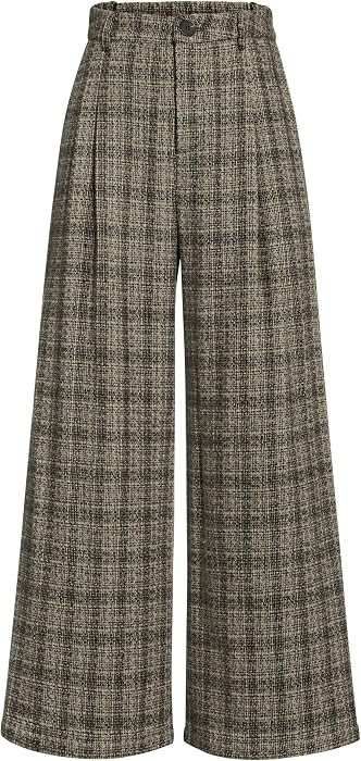 Simplee Casual Plaid Pants for Women Lounge Checkered Trousers with Pockets | Amazon (US)