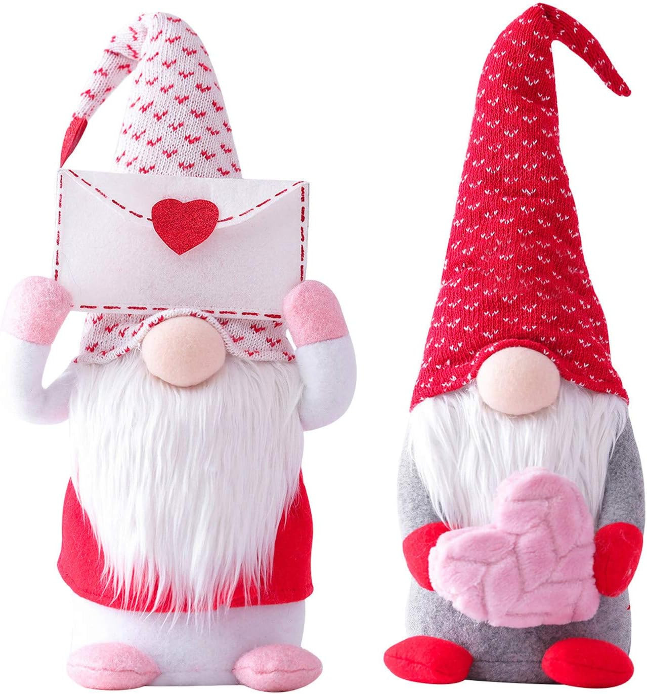 Swqotoq 2 Pcs Valentines Day Decor Valentine Gnomes Plush Decorations, Handmade Valentine's Day Deco | Amazon (US)