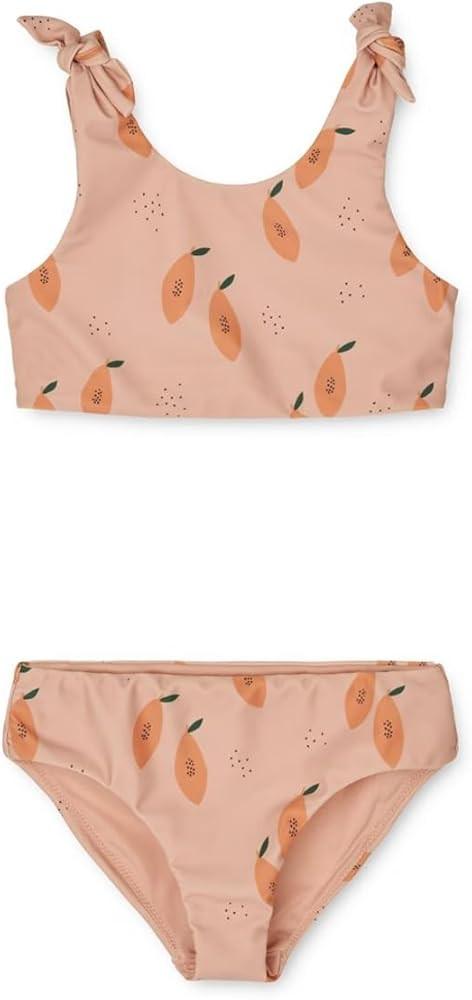 Girls Swimsuit Two Piece Bikini Set Bowknot Swim Top & Bottom Tankini Set Summer Beach Wear Dolph... | Amazon (US)