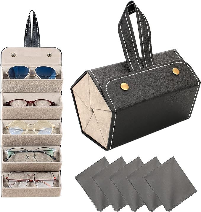 Vemiss Sunglasses Case Portable Sunglasses Organizer Travel Eyeglasses Holder Storage for Women M... | Amazon (US)