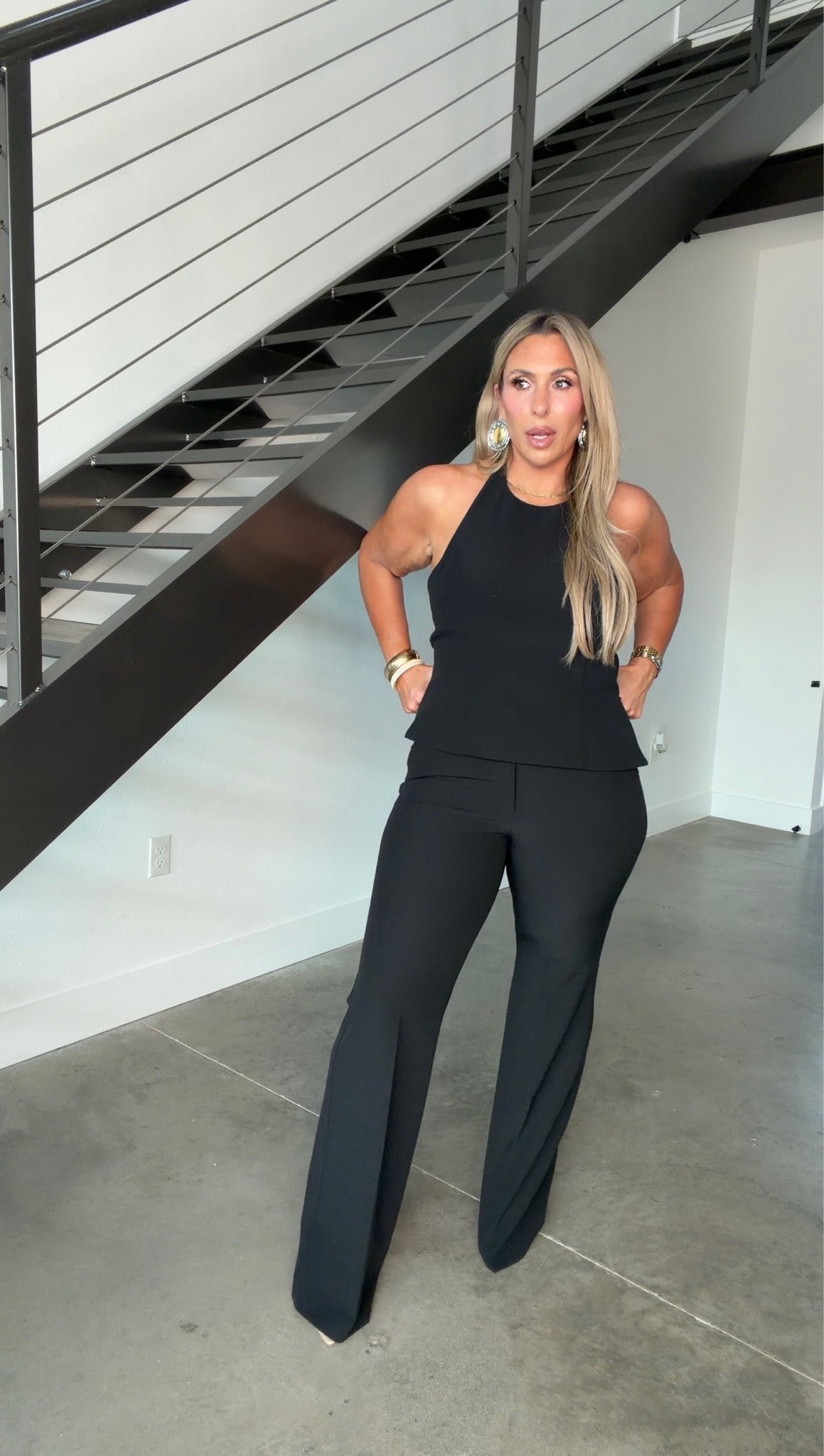 Midsize Looks from Express
I highly recommend everything 10 out of 10. 

Black set: pants 12L (true to size and stretchy) also tall girl friendly they touch the ground with 3 inch heels on. 

black halter top L ;true to size and has give also a zipper on side to adjust how it flows across hips). I am not wearing a bra but linked my fav strapless bra. 

#LTKOver40 #LTKMidsize #LTKTall