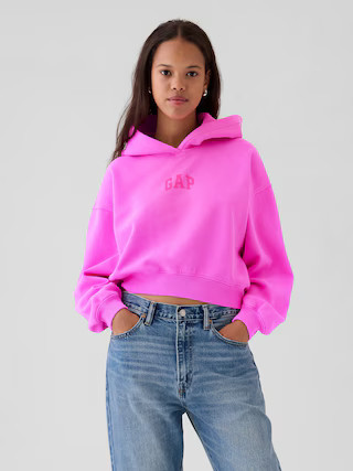 VintageSoft Crop Logo Hoodie | Gap (US)
