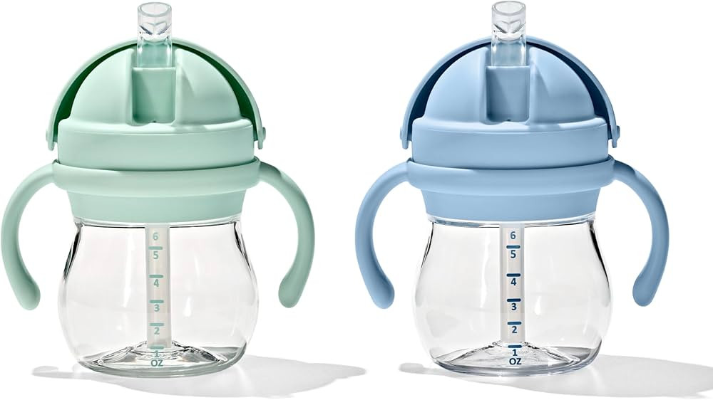 OXO Tot Transitions Straw Cup with Handles 6 oz. - Opal and Dusk - 2 Pack | Amazon (US)