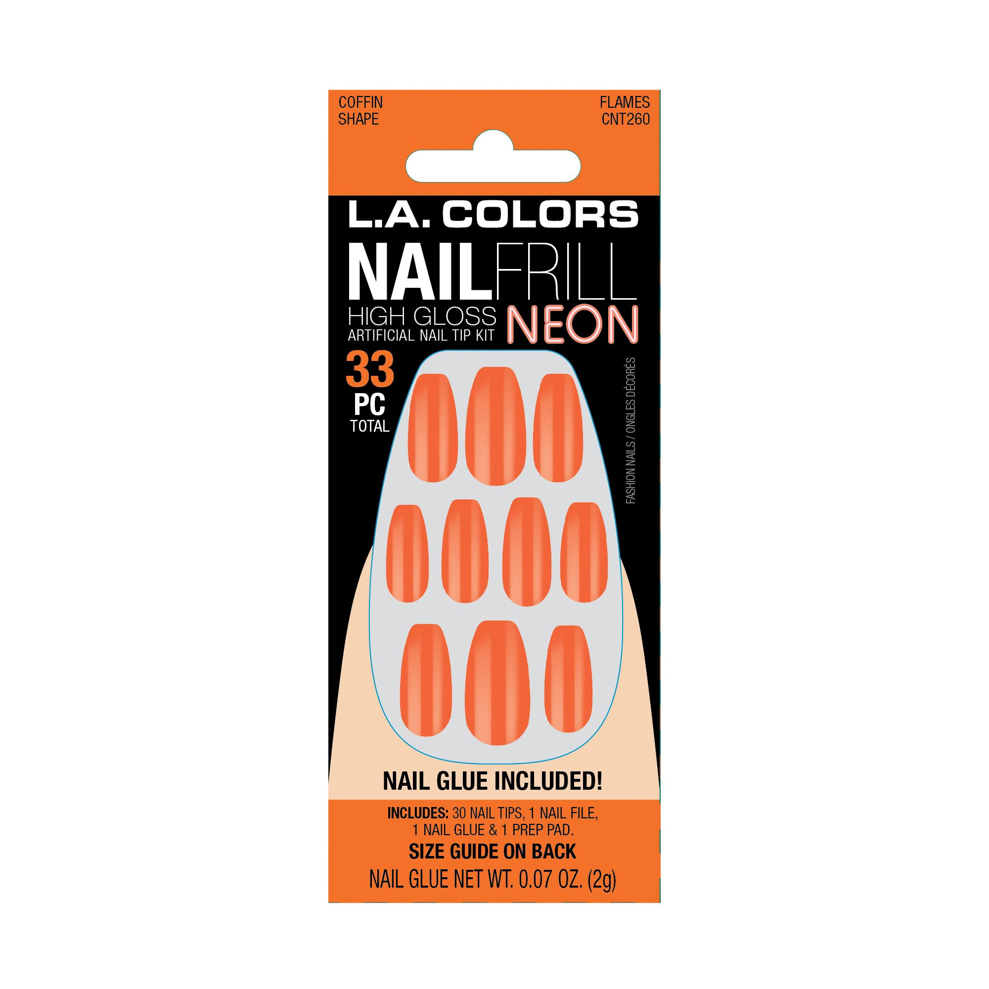 L.A. Colors Nail Frill, flames Coffin, 33 pc | Walmart (US)
