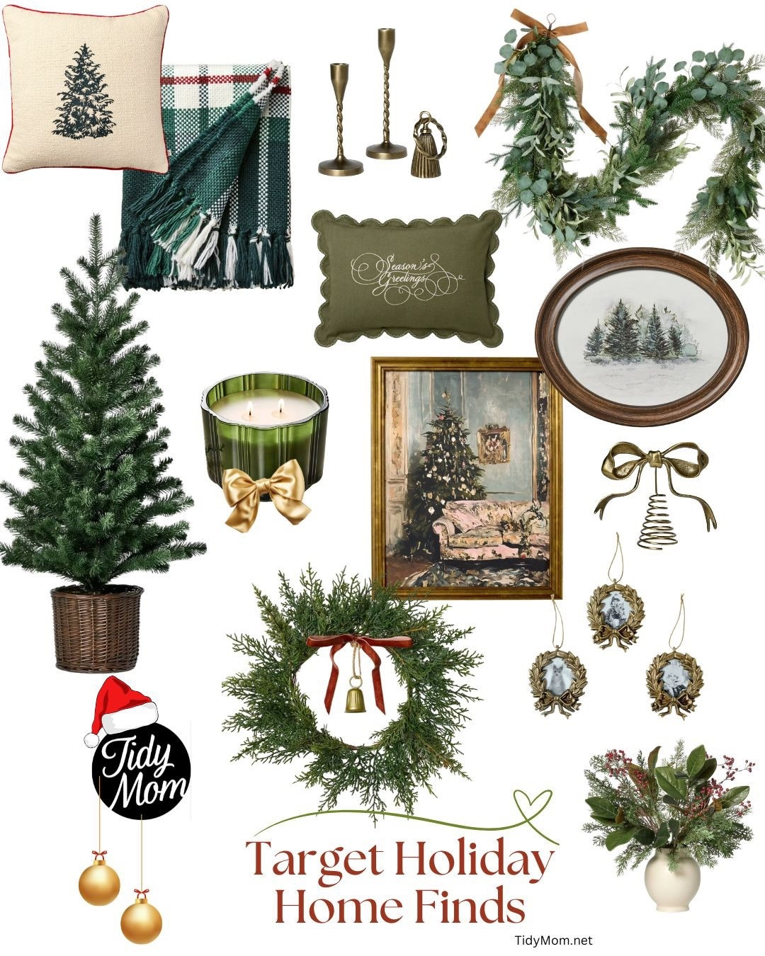 Holiday home finds are here! Snag these Target favorites before they’re gone!  

Christmas tree, throw pillow, plaid throw ornaments bow tree topper, wall art, candle, Christmas garland, gold candle holder 

#LTKHoliday #LTKHome #LTKSeasonal