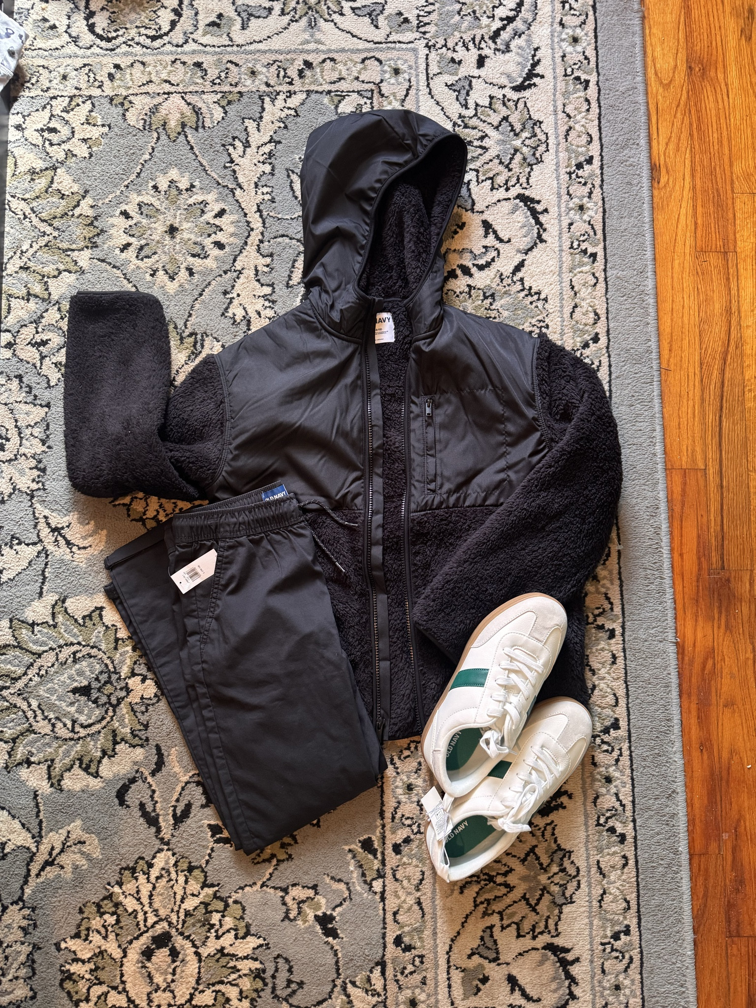 My oldest son picked out this Sherpa jacket with these black pants and they look so good on him! He wears a size 10/12 (he’s 10) because he is TALL but so skinny! His shoes are size 6 in big kids

#LTKFamily #LTKKids #LTKSaleAlert