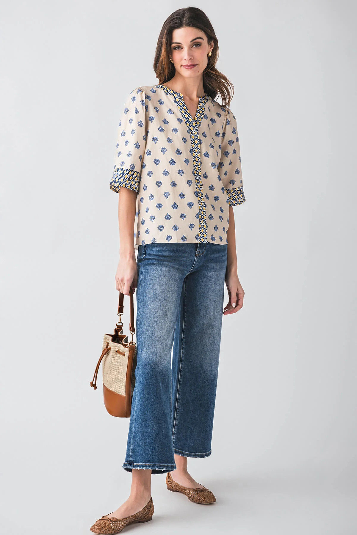 Risen Shea High Rise Wide Crop Jeans | Social Threads