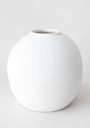 White Concrete Konos Vase - 10.75" Tall | Afloral (US)