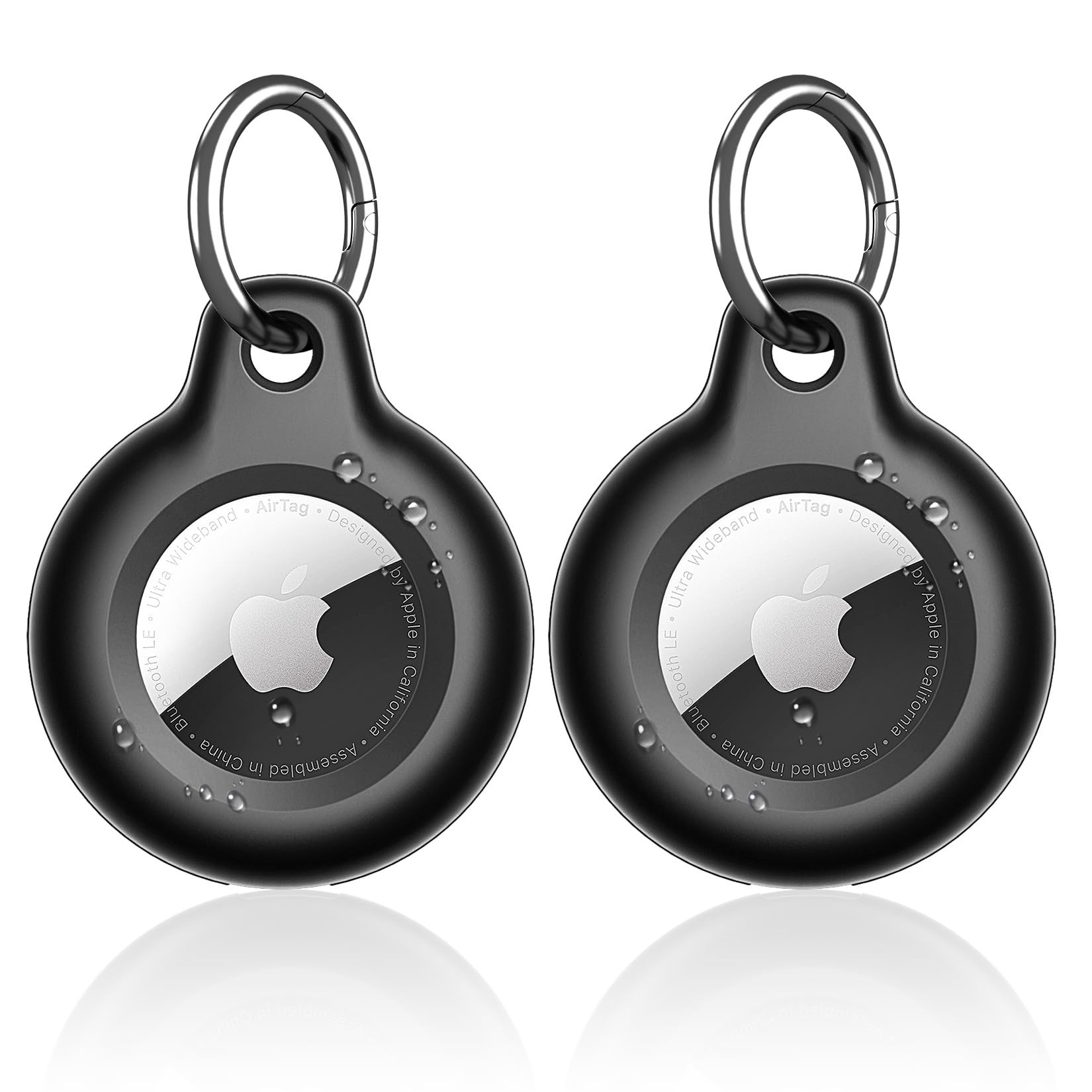 SUPFINE Waterproof Airtag Holder,2 Pack Air tag Keychain,Hard PC+TPU Full Body Protective Case wi... | Amazon (US)