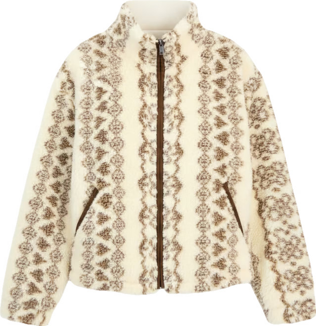 Women's Printed Faux-Sherpa Jacket, Macy's Exclusive | Macy's