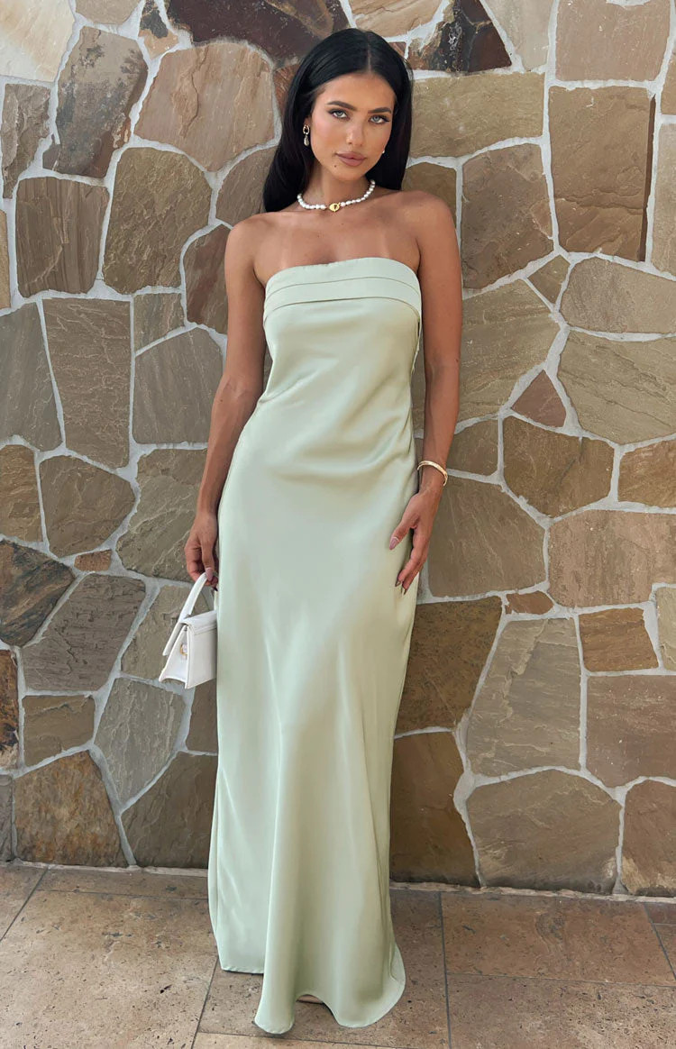 Maiah Sage Maxi Dress | Beginning Boutique | Beginning Boutique (US)