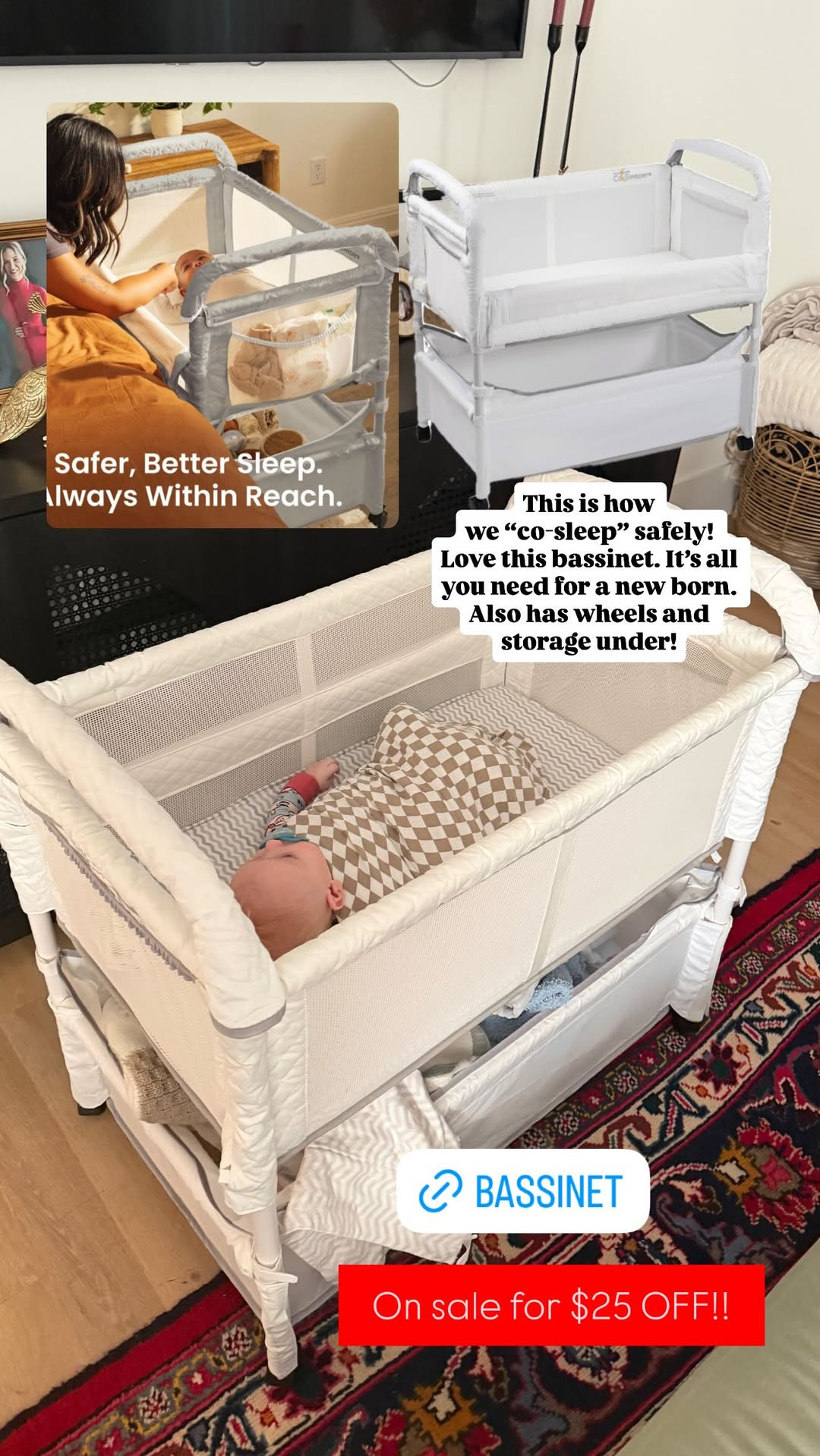 This is how we "co-sleep" safely! 

 #LTKHome #LTKBaby