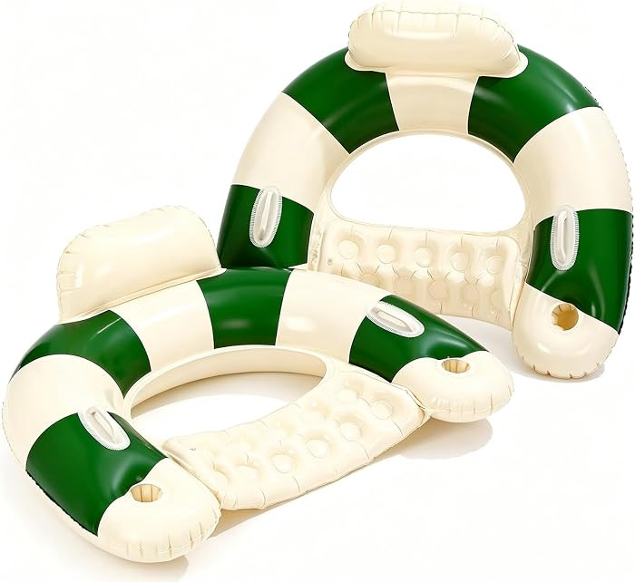 Pool Floats Chairs\uff0c Adult Inflatable Pool Lounge\uff0c Sit in Float Inflatable Pool Float Po... | Amazon (US)