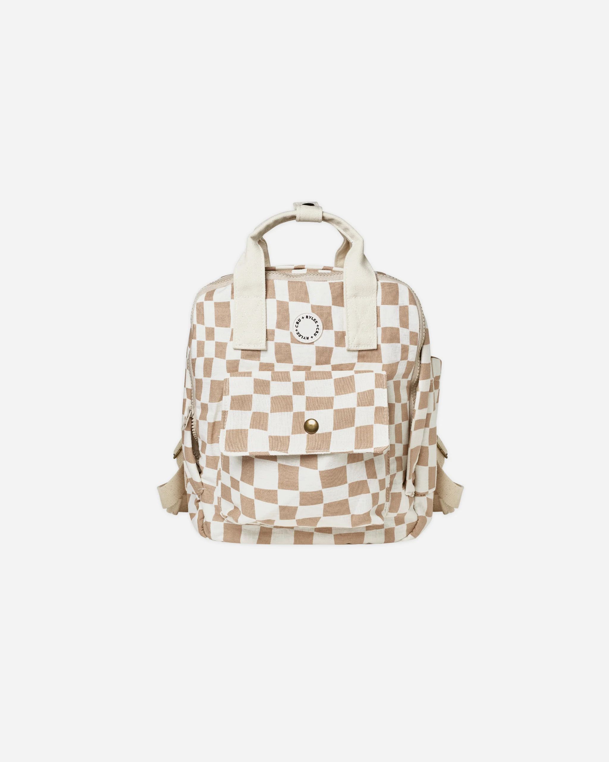 Mini Backpack || Sand Check | Rylee + Cru