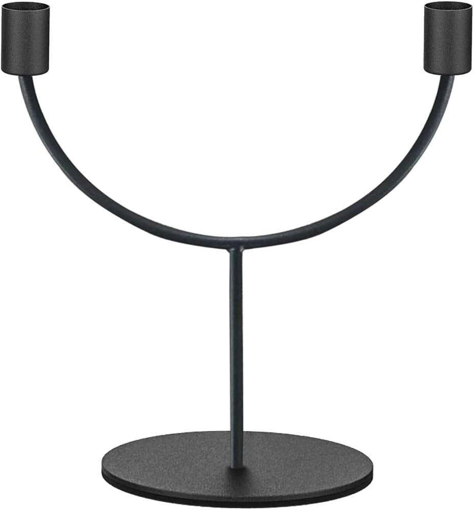 smtyle Black Taper Candle Holders for Candlestick Candles Set of 2 Candelabra with Iron-0.8" Diam... | Amazon (US)